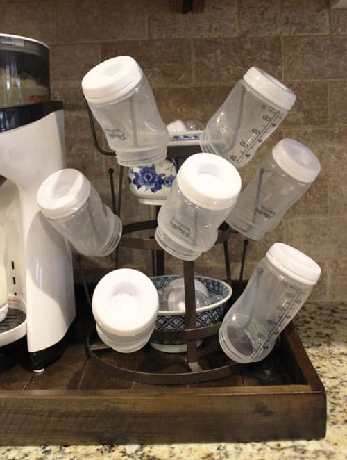 Baby bottle drying rack
