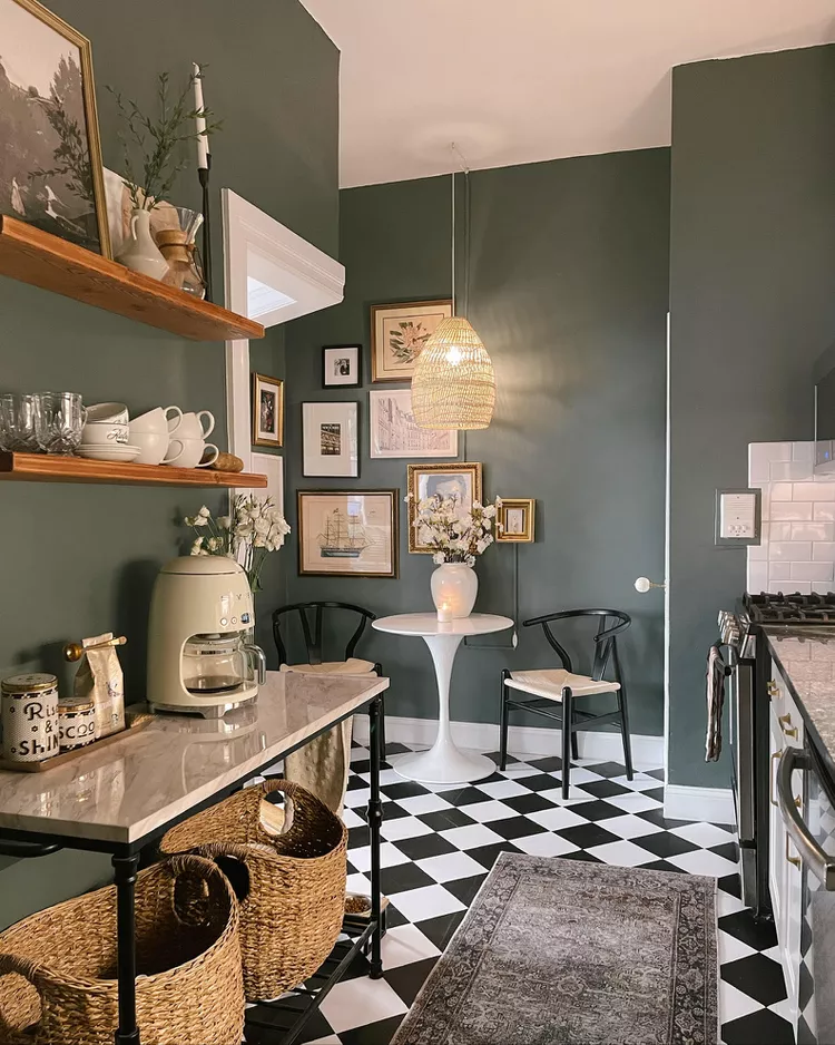 Coffee station idea with console table