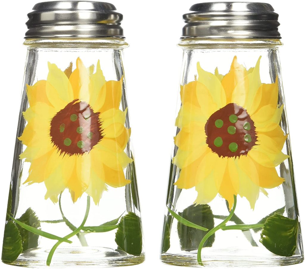 sunflower salt and pepper shaker set