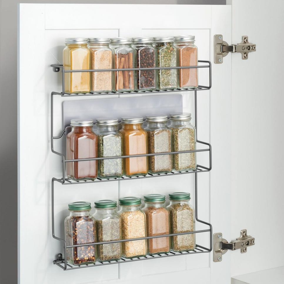 spice rack for cabinet door