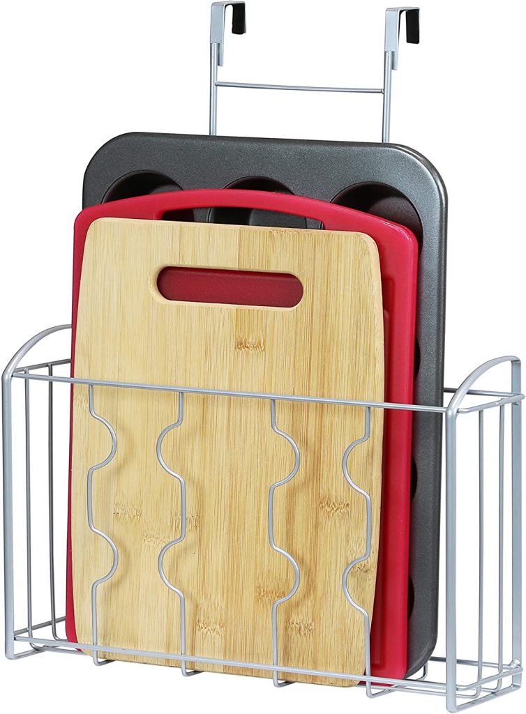 over the door cutting board storage holder