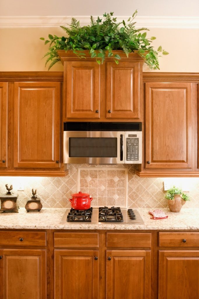 Wood cabinets
